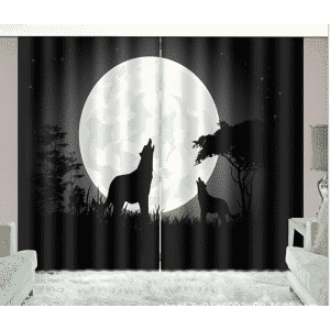 Nacht wolven 3D gordijnen