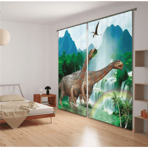 Dino Diplodocus 3D gordijnen