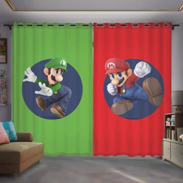 Super Mario kinderkamer gordijnen