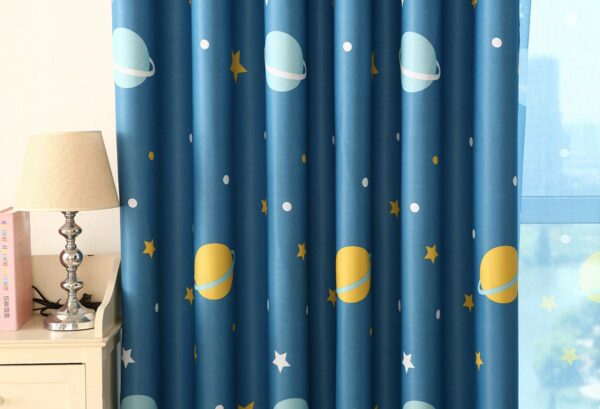 Planeten gordijn - Leukekindergordijnen.nl