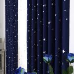 Blauw sterren gordijn