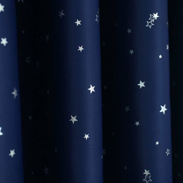 Sterren gordijn blauw