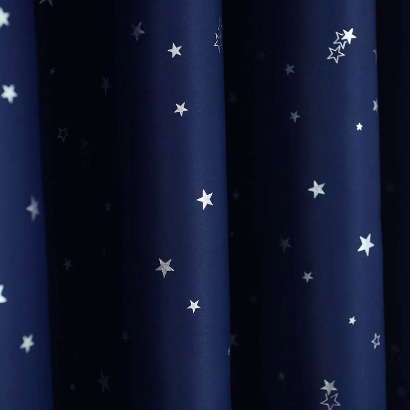 Sterren gordijn blauw