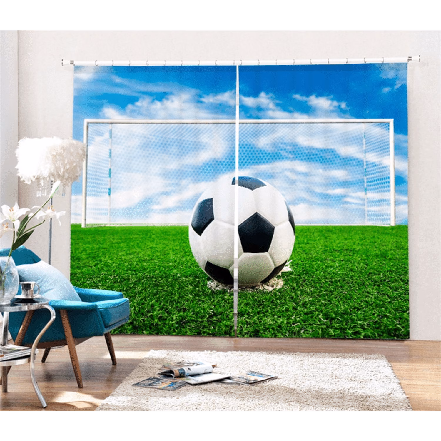 Voetbal gordijn