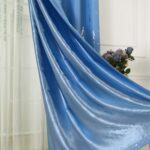 Blauw kasteel gordijn