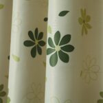 Groene bloemen gordijnen
