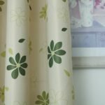 Groene bloemen gordijnen