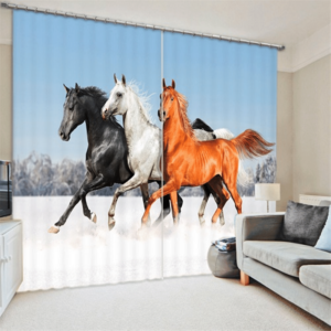 Paarden gordijn