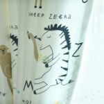Dieren gordijn geel