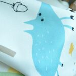 Dieren gordijn geel
