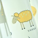 Dieren gordijn geel