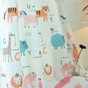 Dieren gordijn rood