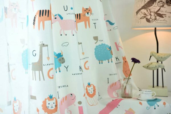 Dieren gordijn rood