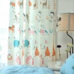 Dieren gordijn rood