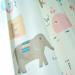 Dieren gordijn rood