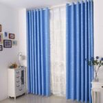 licht blauw sterren gordijn