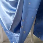 licht blauw sterren gordijn
