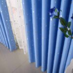 licht blauw sterren gordijn