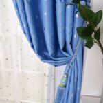 licht blauw sterren gordijn