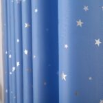 licht blauw sterren gordijn