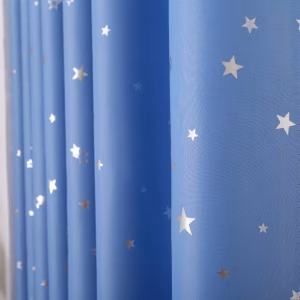 licht blauw sterren gordijn