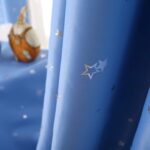 licht blauw sterren gordijn