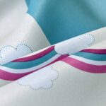regenboog blauw gordijn
