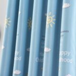 regenboog eenhoorn gordijn blauw