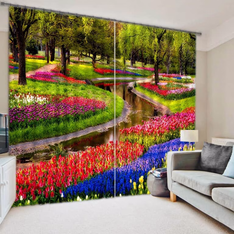 Tulpen foto gordijn