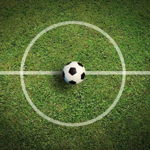Voetbal gordijn middenstip
