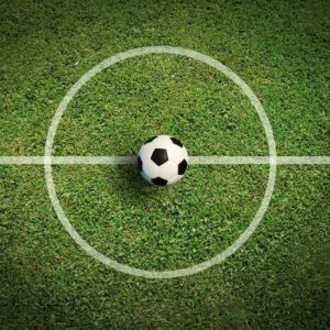 Voetbal gordijn middenstip