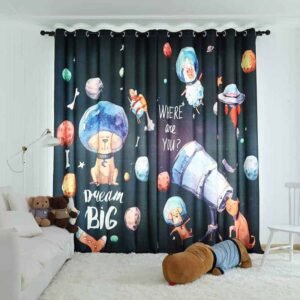 ruimte planeten gordijnen