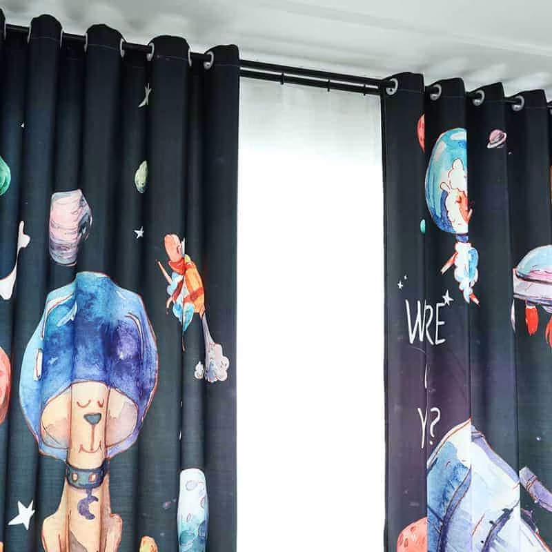 Ruimte Planeten gordijnen kinderkamer "Dream Big" - Afbeelding 3