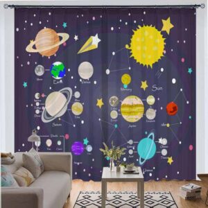ruimte planeten gordijnen