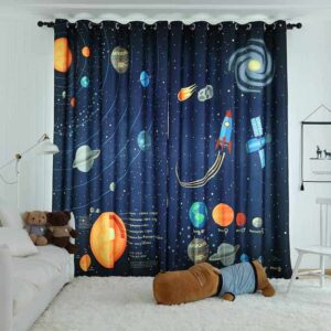 ruimte planeten gordijnen