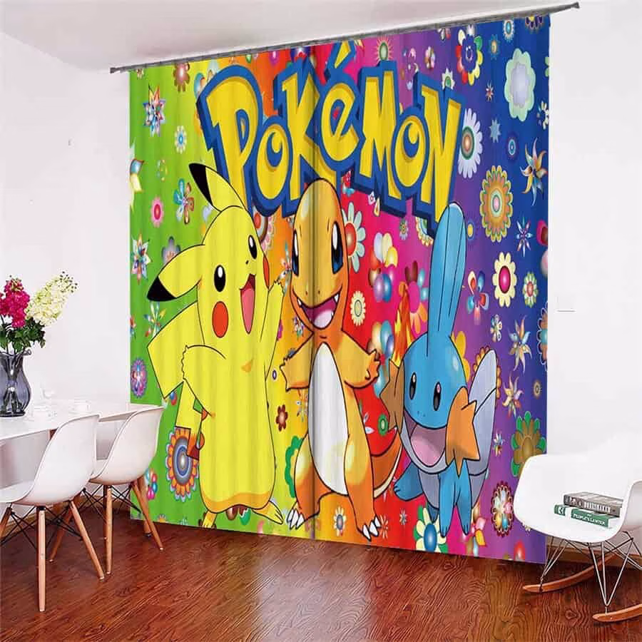 Pokemon Pikachu gordijnen