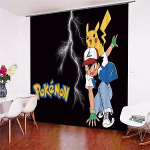 Pokemon Pikachu gordijnen