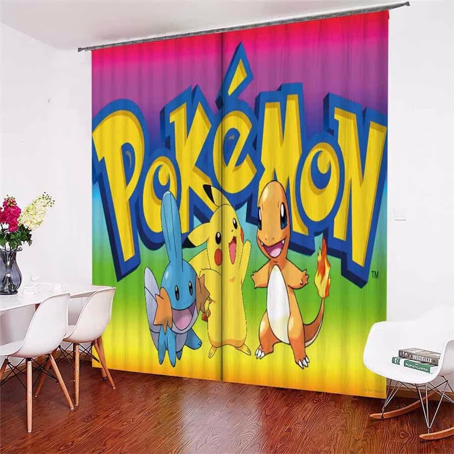 Pokemon Pikachu gordijnen