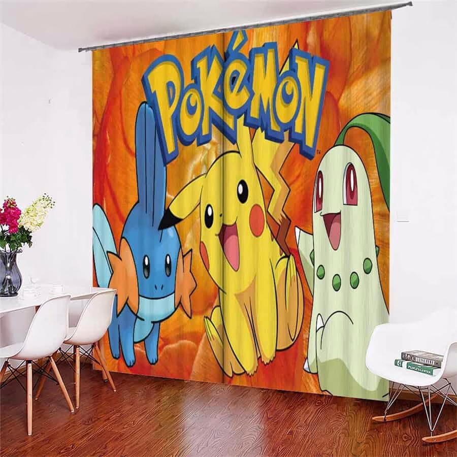 Pokemon Pikachu gordijnen