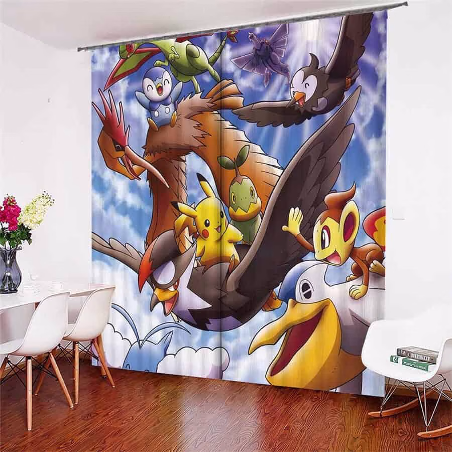 Pokemon Pikachu gordijnen