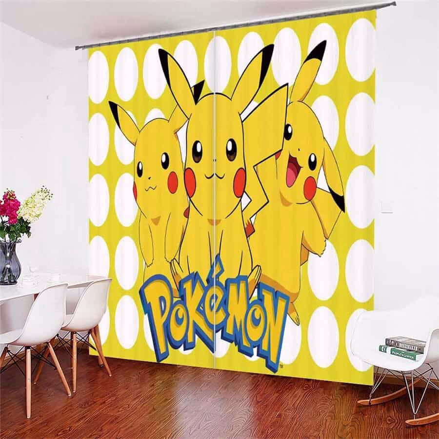 Pokemon Pikachu gordijnen