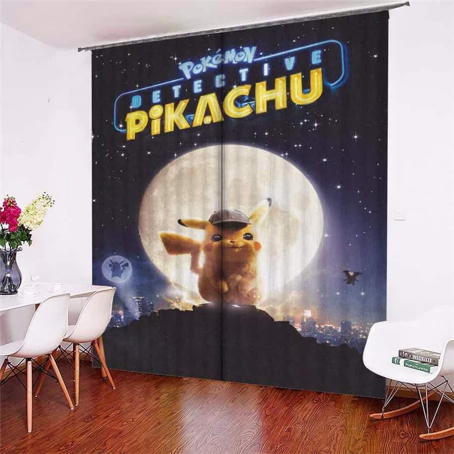 Pokemon Pikachu gordijnen