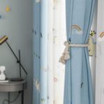 Eenhoorn Blauw - leukekindergordijnen.nl