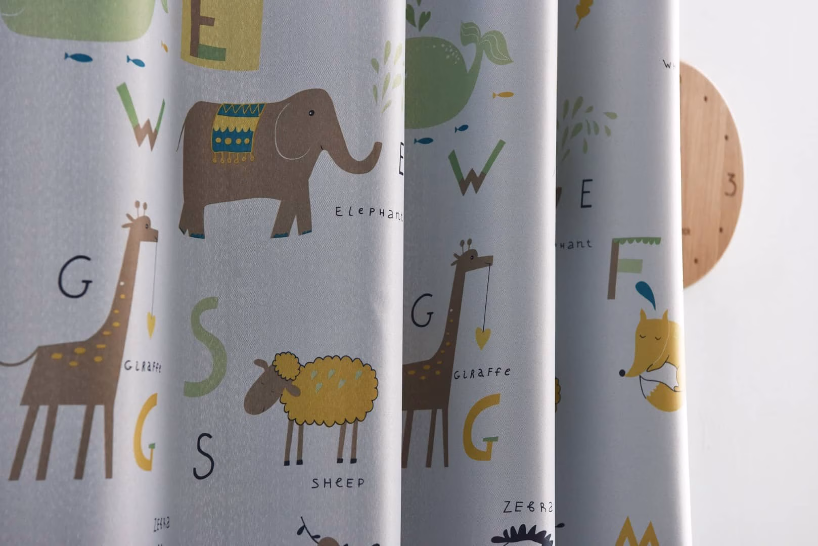 Safari Dieren - Leukekindergordijnen