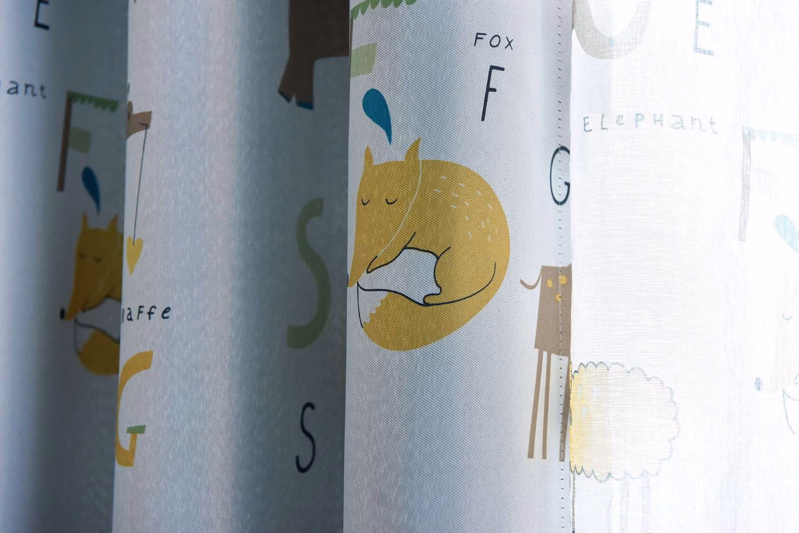 Safari Dieren - Leukekindergordijnen
