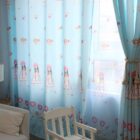 Bloemen Prinses Kleur Blauw - Leukekindergordijnen nl