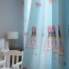 Bloemen Prinses Kleur Blauw - Leukekindergordijnen nl