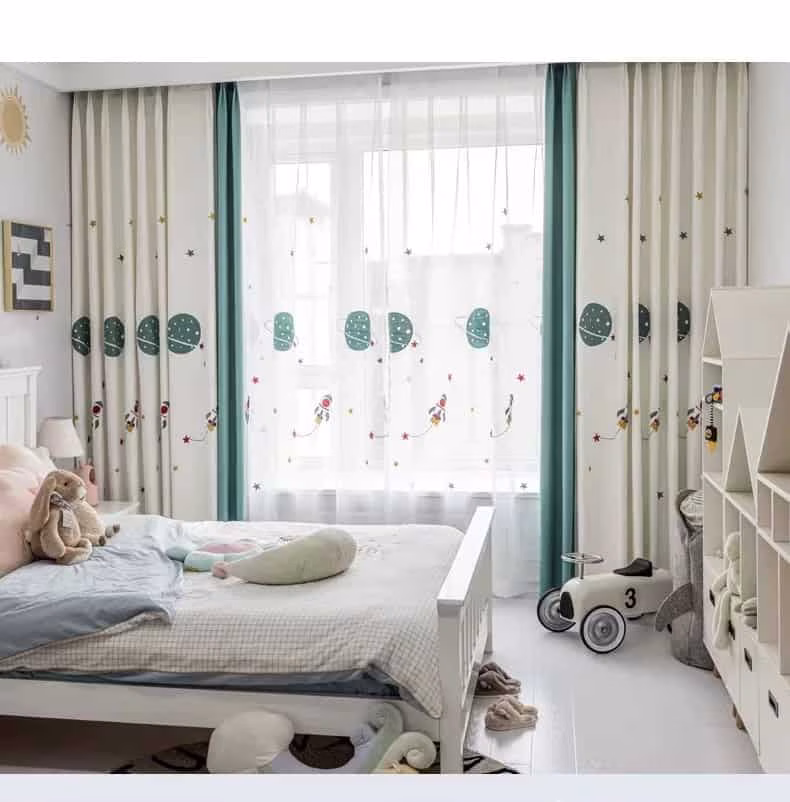Raket wit - Leukekindergordijnen.nl
