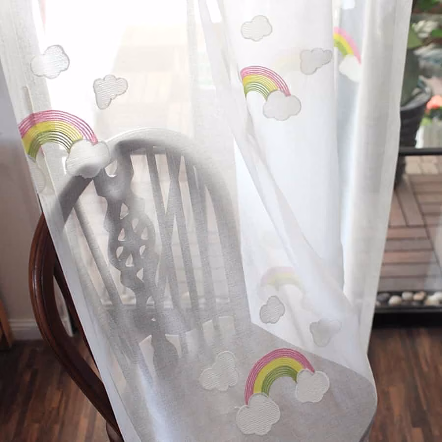 Regenboog Vitrage - Leukekindergordijnen