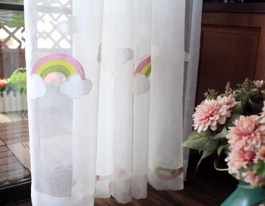 Regenboog Vitrage - Leukekindergordijnen